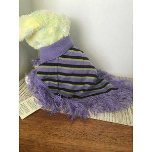 BNWT East Side Collection Purple Puppy Ponch SMALL‎ Fringe